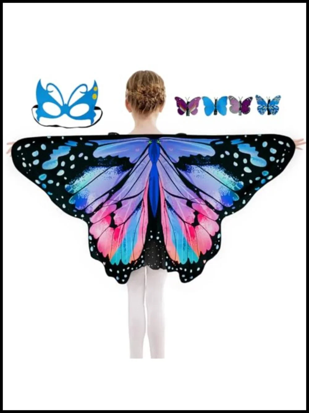 Kids Butterfly Wings Costume Fairy Dress Up Cosplay Party Gift